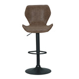 Table & Bar Stools: Artiss Bar Stools Kitchen Counter Stools Swivel Gas Lift Vintage Chairs Brown x2