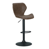Table & Bar Stools: Artiss Bar Stools Kitchen Counter Stools Swivel Gas Lift Vintage Chairs Brown x2