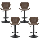 Massage Chairs: Artiss 4x Bar Stools Vintage Leather Gas Lift Brown