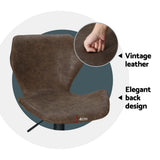 Massage Chairs: Artiss 4x Bar Stools Vintage Leather Gas Lift Brown