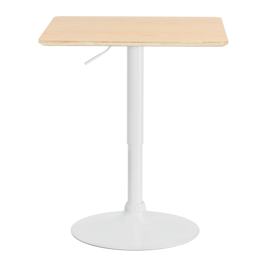 Dining Tables: Artiss Bar Table Swivel Base Gas Lift Counter Dining Table 60CM Square Pine