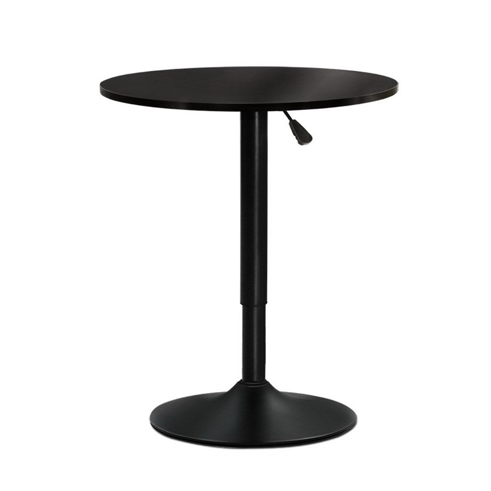 Dining Tables: Artiss Bar Table Gas Lift Round Black