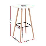 Coffee Tables: Artiss Bar Table Round Counter Kitchen Dining Desk Pub 98cm Height Wood White