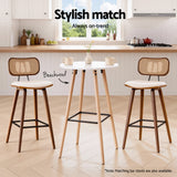 Coffee Tables: Artiss Bar Table Round Counter Kitchen Dining Desk Pub 98cm Height Wood White