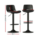 Massage Chairs: Artiss 4x Bar Stools Padded Seat Gas Lift Black