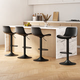 Massage Chairs: Artiss 4x Bar Stools Padded Seat Gas Lift Black