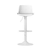 Table & Bar Stools: Artiss Bar Stools Kitchen Swivel Gas Lift Stool Leather Dining Chairs White x2