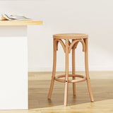 Table & Bar Stools: Artiss Bar Stool Rattan Seat Wooden