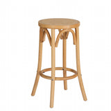 Table & Bar Stools: Artiss Bar Stool Rattan Seat Wooden
