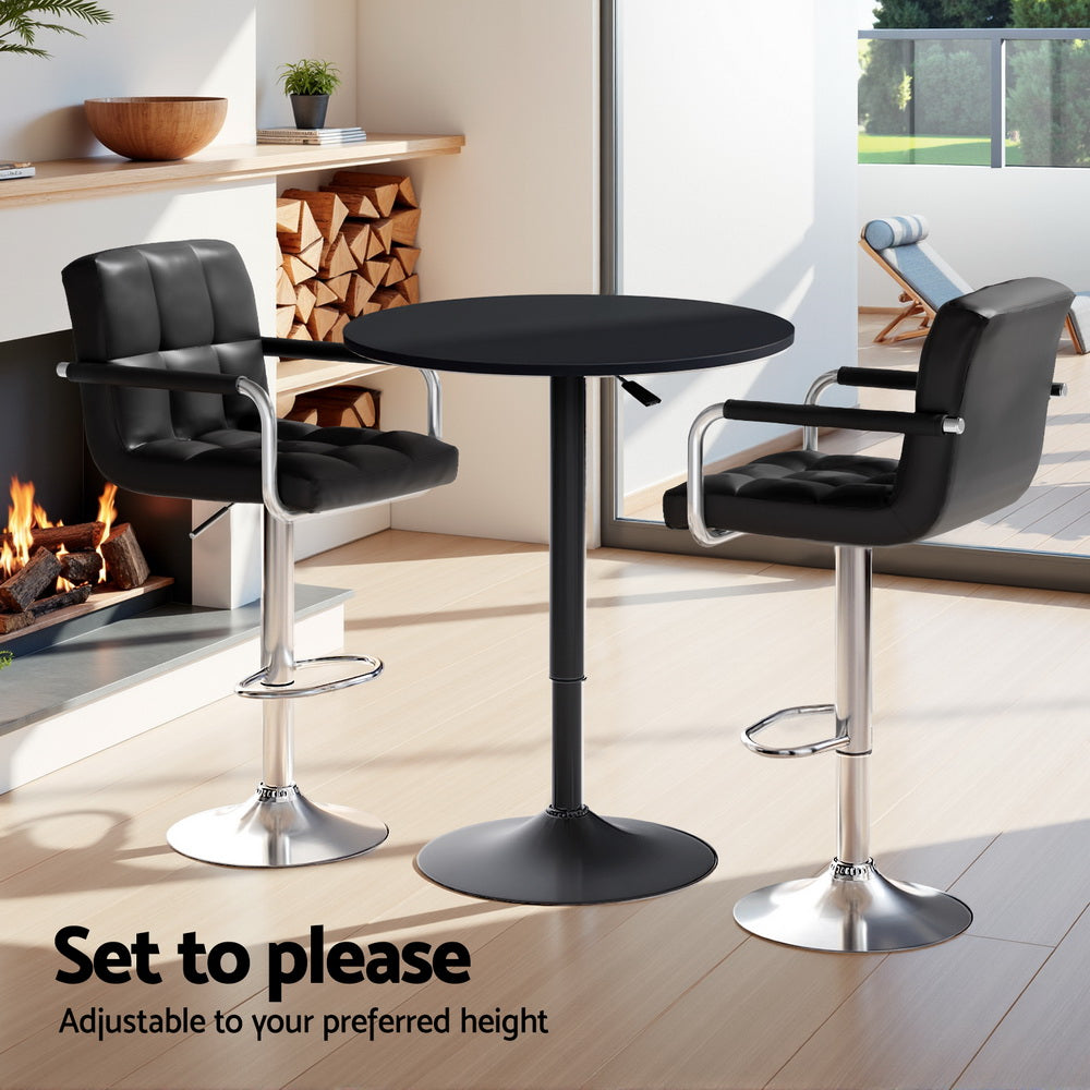 Table & Bar Stools: Artiss Bar Table and Stools Set Dining Desk Kitchen Chairs Cafe Pub