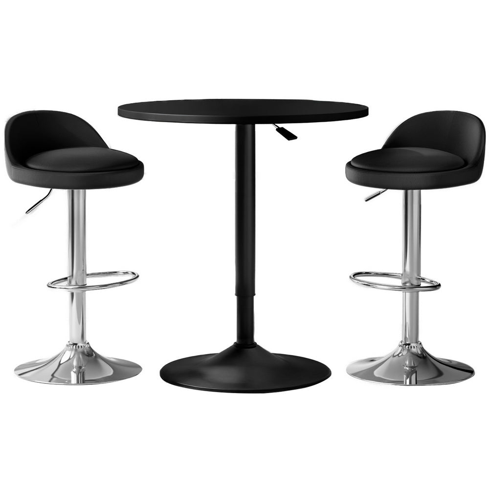 Table & Bar Stools: Artiss Bar Table and Stools Set Dining Desk Kitchen Chairs Cafe Pub