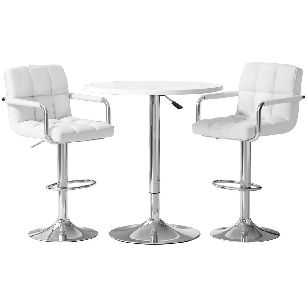Table & Bar Stools: Artiss Bar Table and Stools Set Dining Desk Kitchen Chairs Cafe Pub