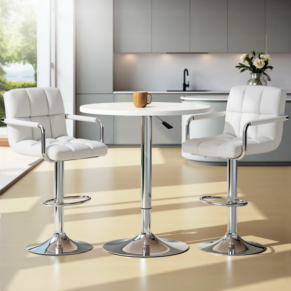 Table & Bar Stools: Artiss Bar Table and Stools Set Dining Desk Kitchen Chairs Cafe Pub