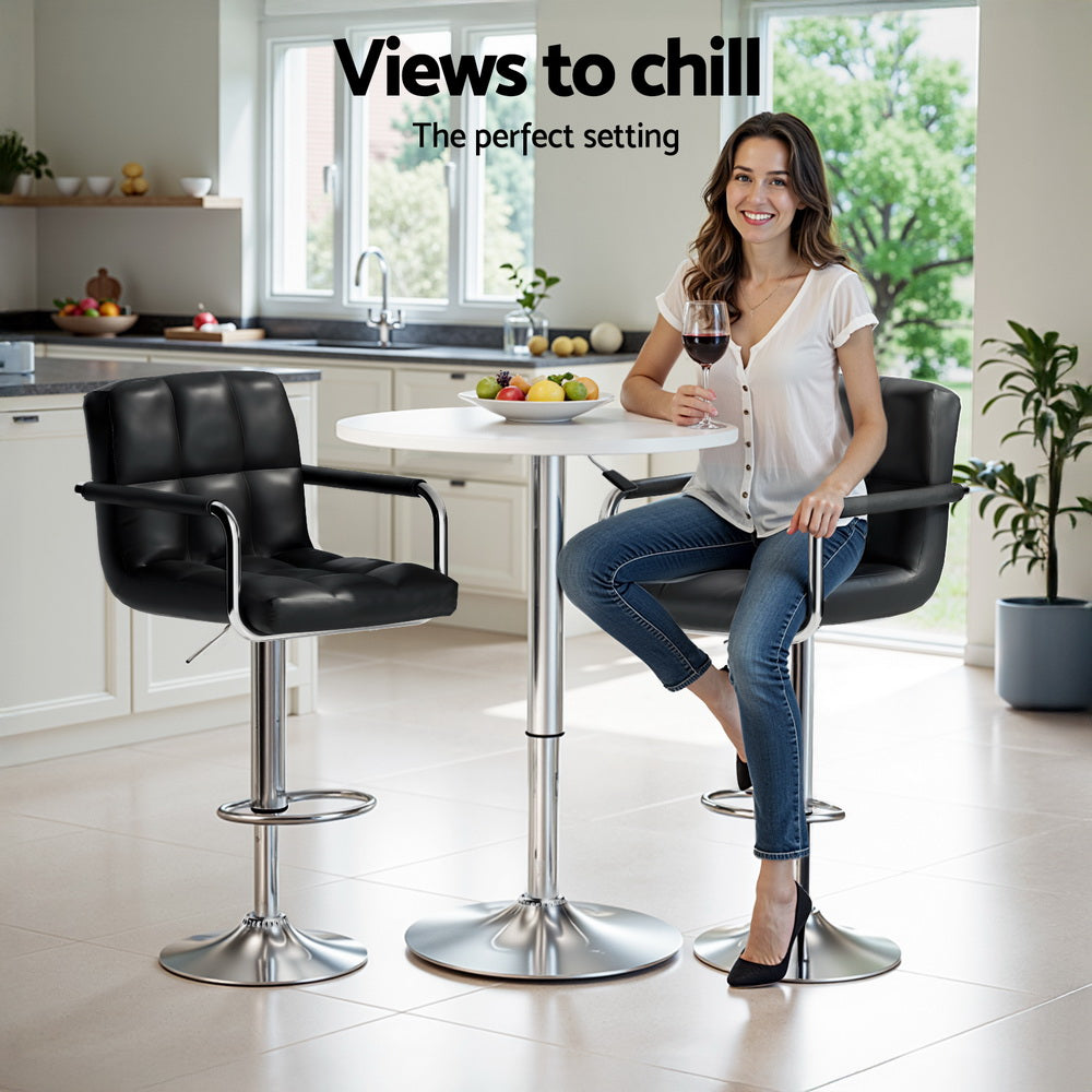Table & Bar Stools: Artiss Bar Table and Stools Set Dining Desk Kitchen Chairs Cafe Pub