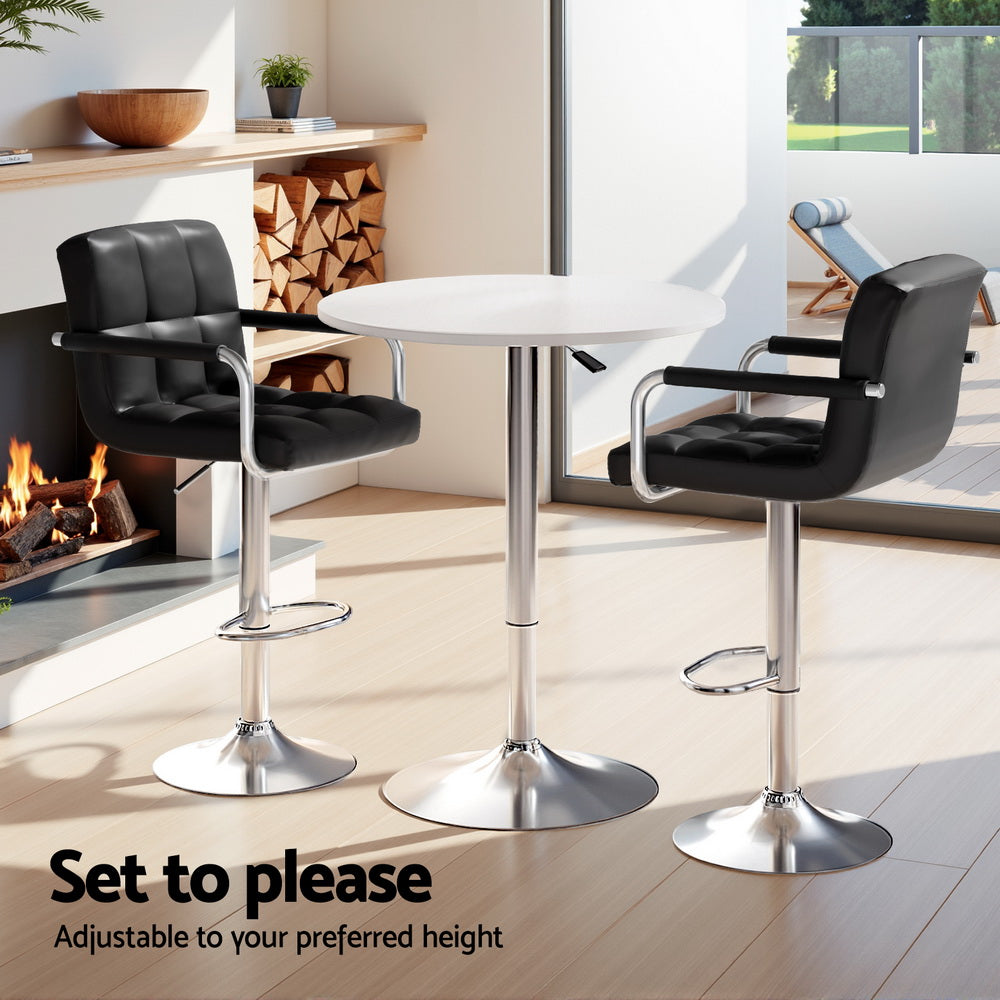 Table & Bar Stools: Artiss Bar Table and Stools Set Dining Desk Kitchen Chairs Cafe Pub
