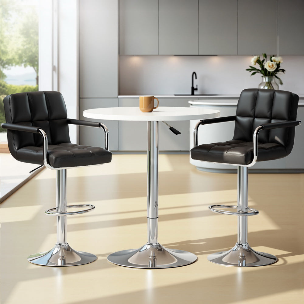 Table & Bar Stools: Artiss Bar Table and Stools Set Dining Desk Kitchen Chairs Cafe Pub