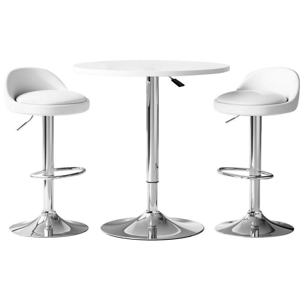 Table & Bar Stools: Artiss Bar Table and Stools Set Dining Desk Kitchen Chairs Cafe Pub