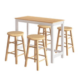 Table & Bar Stools: Artiss Bar Table and Stools Set Dining Desk Kitchen Chairs Cafe Pub