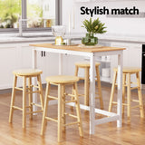 Table & Bar Stools: Artiss Bar Table and Stools Set Dining Desk Kitchen Chairs Cafe Pub
