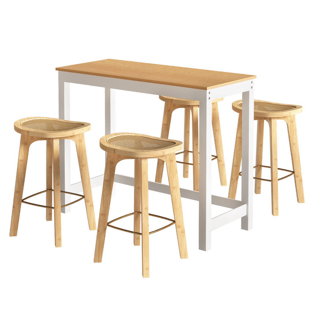 Table & Bar Stools: Artiss Bar Table and Stools Set Dining Desk Kitchen Chairs Cafe Pub
