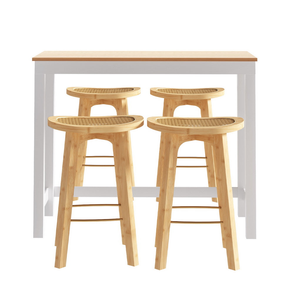 Table & Bar Stools: Artiss Bar Table and Stools Set Dining Desk Kitchen Chairs Cafe Pub