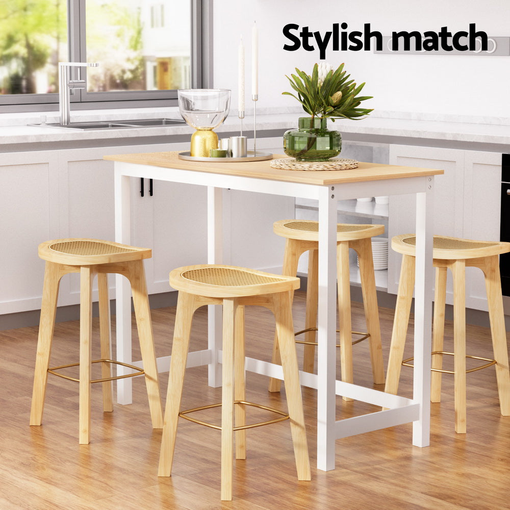 Table & Bar Stools: Artiss Bar Table and Stools Set Dining Desk Kitchen Chairs Cafe Pub