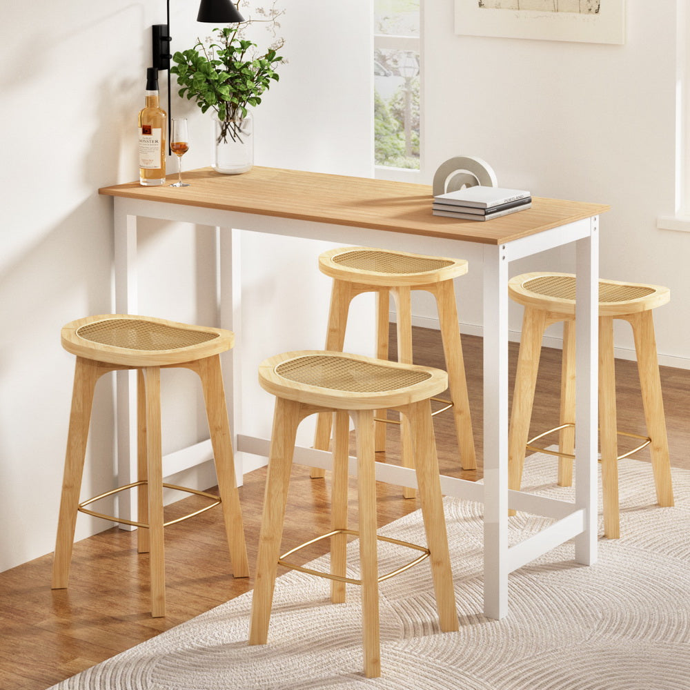 Table & Bar Stools: Artiss Bar Table and Stools Set Dining Desk Kitchen Chairs Cafe Pub