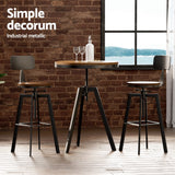 Table & Bar Stools: Artiss Bar Table and Stools Set Dining Desk Industrial Kitchen Chairs Cafe Pub