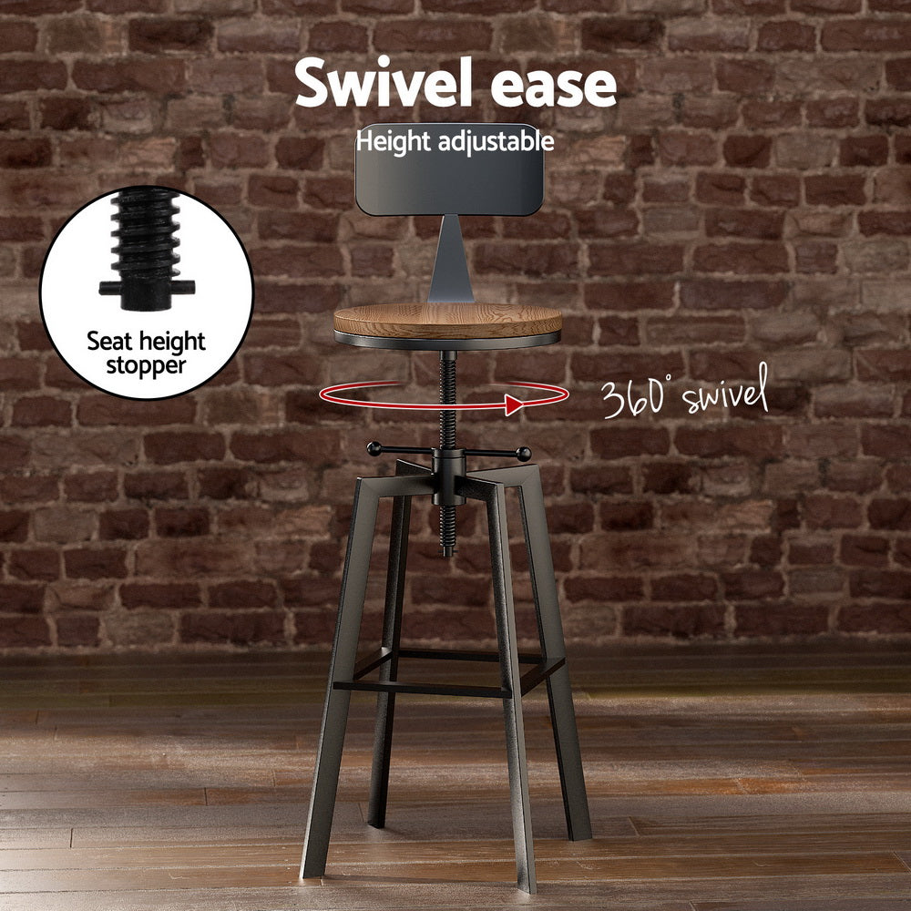 Table & Bar Stools: Artiss Bar Table and Stools Set Dining Desk Industrial Kitchen Chairs Cafe Pub