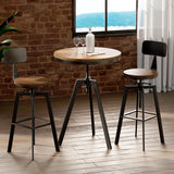 Table & Bar Stools: Artiss Bar Table and Stools Set Dining Desk Industrial Kitchen Chairs Cafe Pub