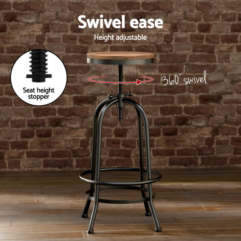 Table & Bar Stools: Artiss Bar Table Stools Set Dining Desk Industrial Kitchen Chairs Cafe Pub