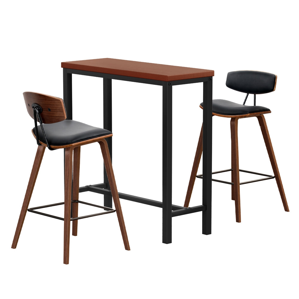 Table & Bar Stools: Artiss Bar Table and Stools Set Dining Desk Kitchen Chairs Cafe Pub