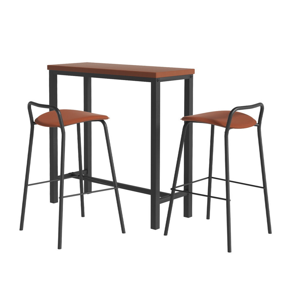 Table & Bar Stools: Artiss Bar Table and Stools Set Dining Desk Kitchen Chairs Cafe Pub