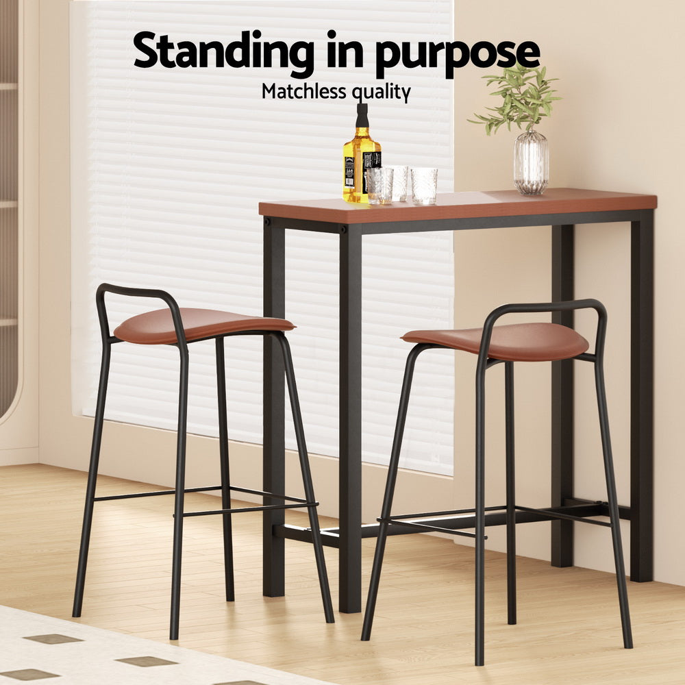 Table & Bar Stools: Artiss Bar Table and Stools Set Dining Desk Kitchen Chairs Cafe Pub