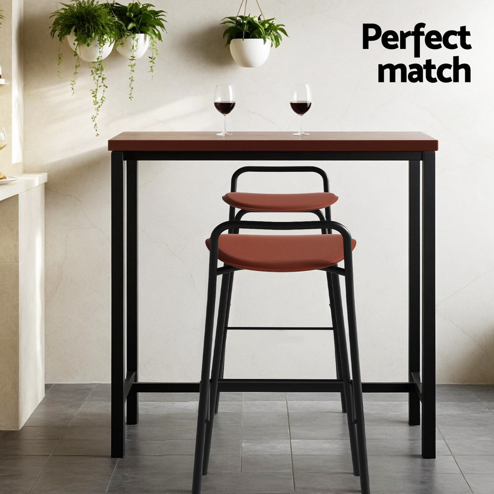 Table & Bar Stools: Artiss Bar Table and Stools Set Dining Desk Kitchen Chairs Cafe Pub