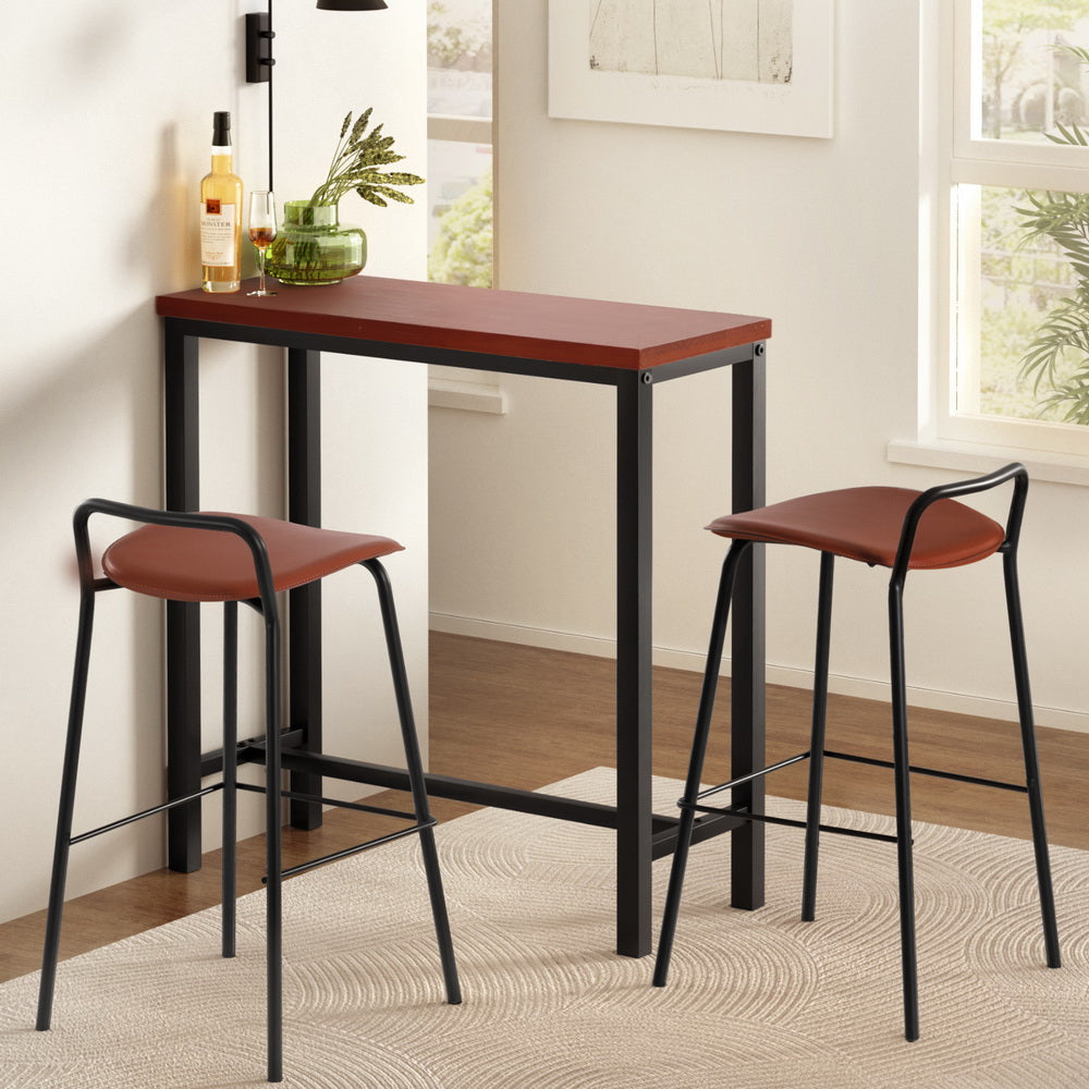 Table & Bar Stools: Artiss Bar Table and Stools Set Dining Desk Kitchen Chairs Cafe Pub