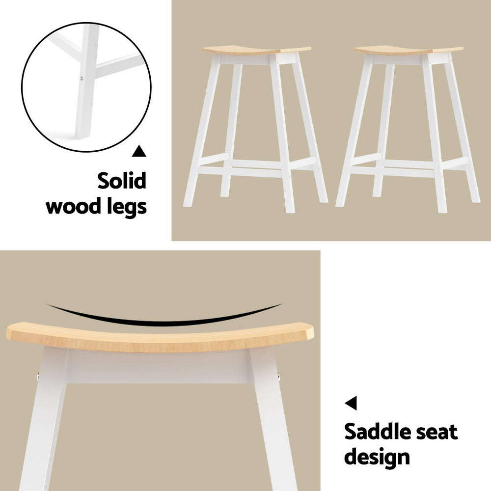 Table & Bar Stools: Artiss Bar Table and Stools Set Dining Desk Solid Wood Kitchen Chairs Cafe Pub