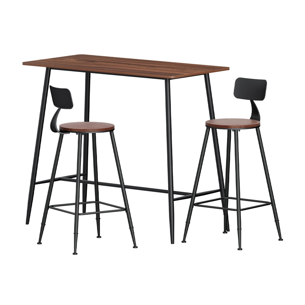 Table & Bar Stools: Artiss Bar Table and Stools Set Dining Desk Kitchen Chairs Cafe Pub