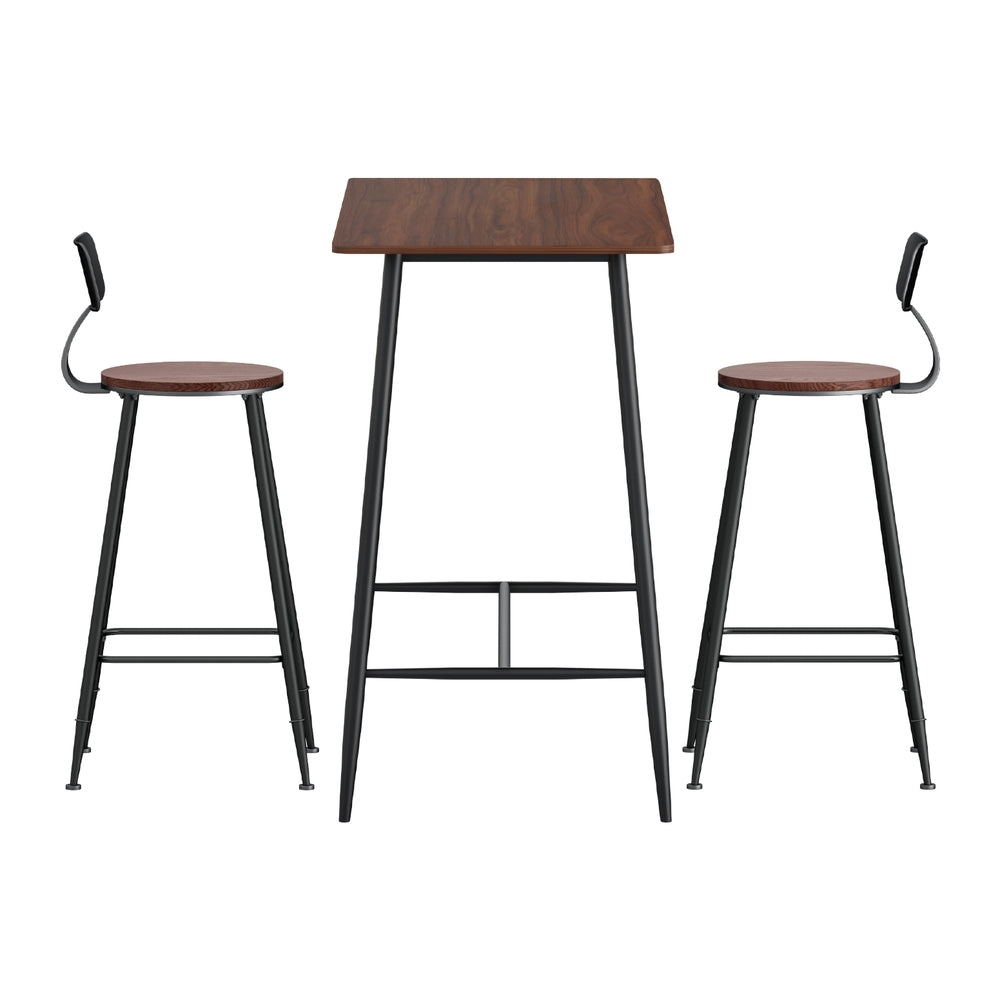 Table & Bar Stools: Artiss Bar Table and Stools Set Dining Desk Kitchen Chairs Cafe Pub