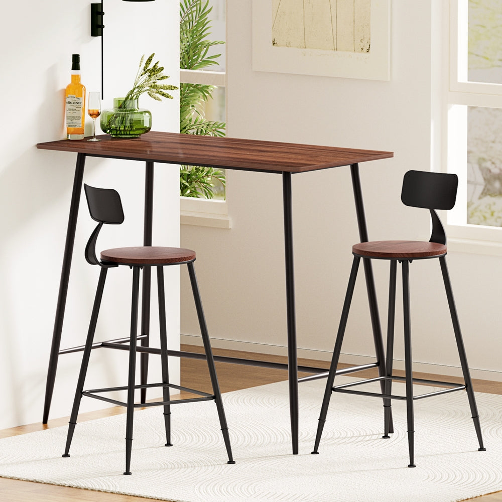 Table & Bar Stools: Artiss Bar Table and Stools Set Dining Desk Kitchen Chairs Cafe Pub