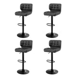 Massage Chairs: Artiss 4x Bar Stools Gas Lift Leather Padded Grey