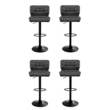 Massage Chairs: Artiss 4x Bar Stools Gas Lift Leather Padded Grey
