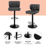 Massage Chairs: Artiss 4x Bar Stools Gas Lift Leather Padded Grey