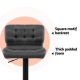 Massage Chairs: Artiss 4x Bar Stools Gas Lift Leather Padded Grey
