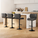 Massage Chairs: Artiss 4x Bar Stools Gas Lift Leather Padded Grey