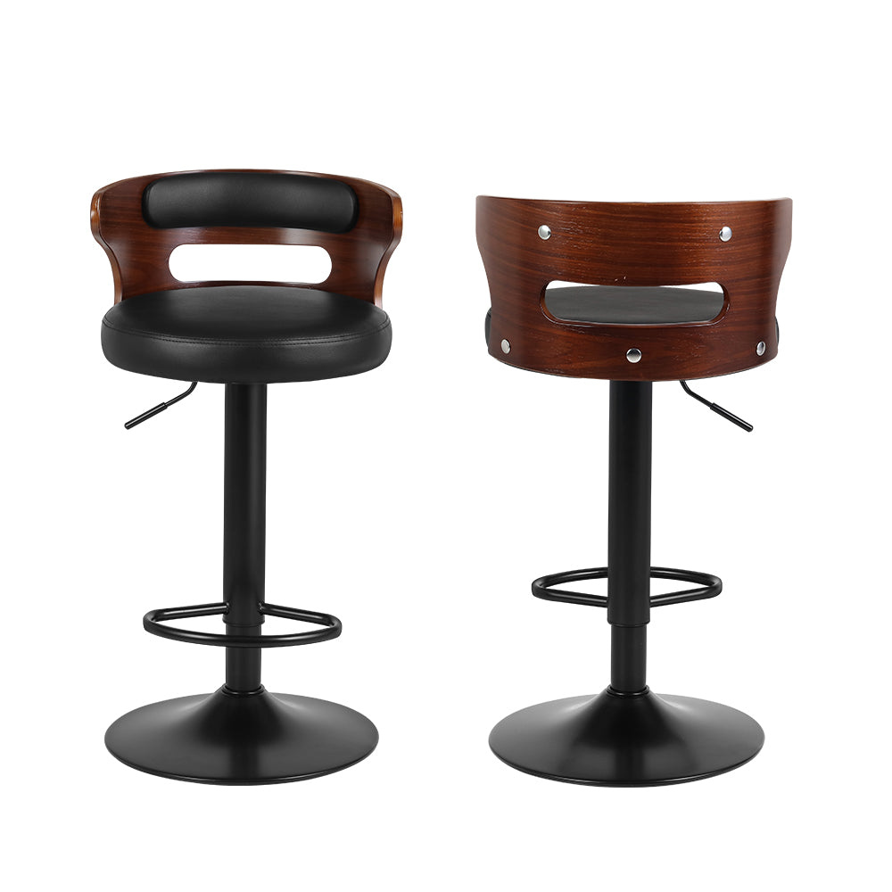 Table & Bar Stools: Artiss 2x Bar Stools Gas Lift Faux Leather