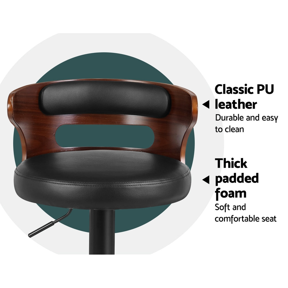 Table & Bar Stools: Artiss 2x Bar Stools Gas Lift Faux Leather