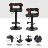Table & Bar Stools: Artiss 4x Bar Stools Gas Lift Faux Leather