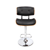 Table & Bar Stools: Artiss Bar Stools Gas Lift Leather Black