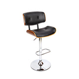 Table & Bar Stools: Artiss Bar Stools Gas Lift Leather Black